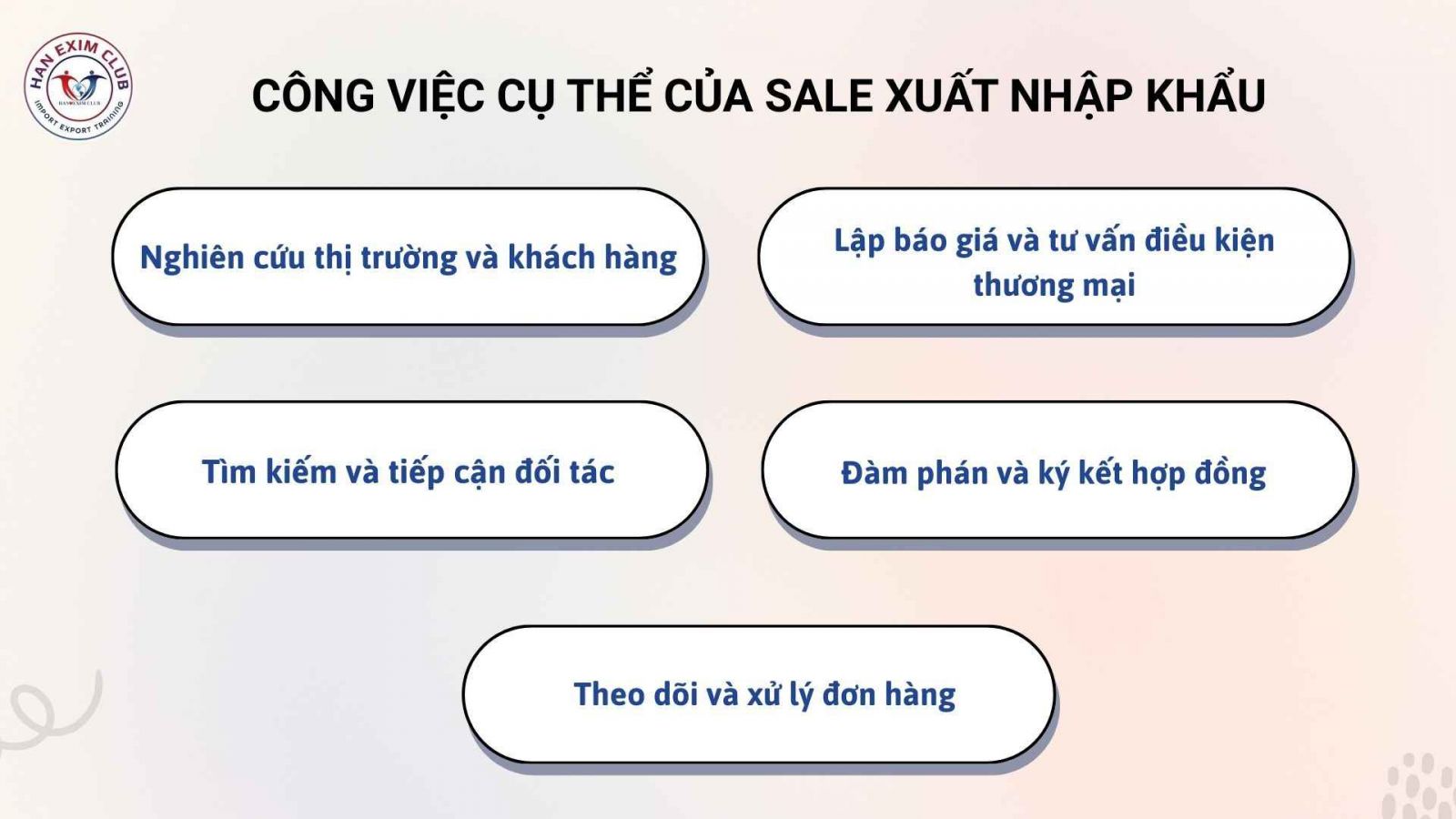 Công việc mà sale xuất nhập khẩu cần làm